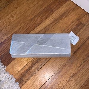 Silver Gray Hand Clutch Bag Purse
